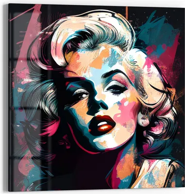 Produktbild von DEQOART Glasbild Echtglas 30x30 cm 'Ikonischer Stilglanz' Wandbild Bild modern Deko