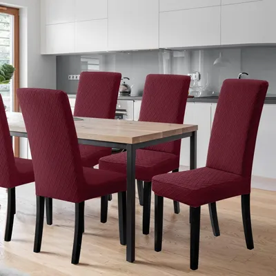 Immagine prodotto di Omgoods - Set di 6 coprisedie elasticizzati per sedie da pranzo
