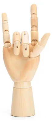 Produktbild von Hölzernes Handmodell, Künstlerhandfigur aus Massivholz zum Skizzieren, Fotografieren und Dekorieren