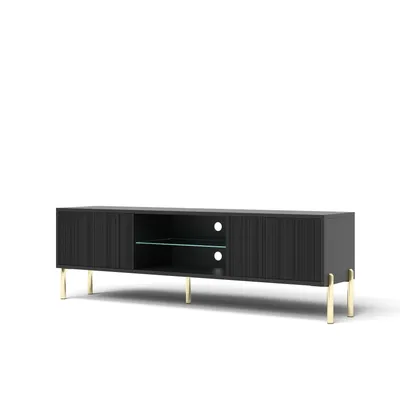 Produktbild von 4ALLHOME TV-Schrank SL3 135 cm, TV-Lowboard, Fernsehtisch, TV-Möbel, Fernsehschrank, Schwarz