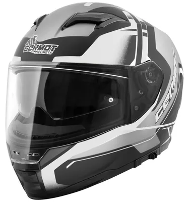 Produktbild von Germot Helm GM 350 matt-schwarz/grau-weiß - Größe L