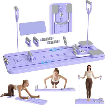 Produktbild von Fitness Board, Widerstandsbänder, Liegestützgriffe, LILA
