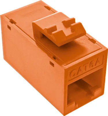 Produktbild von InLine Keystone RJ45 Buchse/Buchse, ungeschirmt, Cat.6A, 8er Pack, orange, Orange, U/UTP (UTP), 21 mm, 31 mm, 15 mm, 4 g
