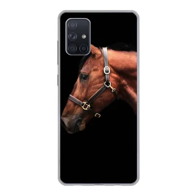 Produktbild von MuchoWow® Handyhülle Schutzhülle Hülle für Samsung Galaxy A51 Pferd - Leicht - Halfter Silikon Softcase Handy Hülle - Schutzabdeckung