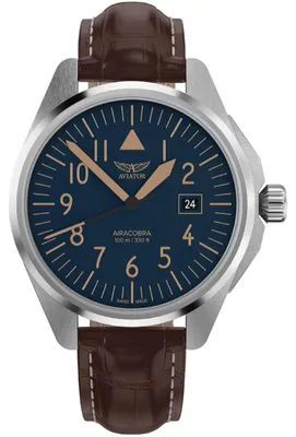 Obrázok produktu pre Hodinky Uhr Aviator, pánske, hnedé, model Aviator-V.1.38.0.318.4