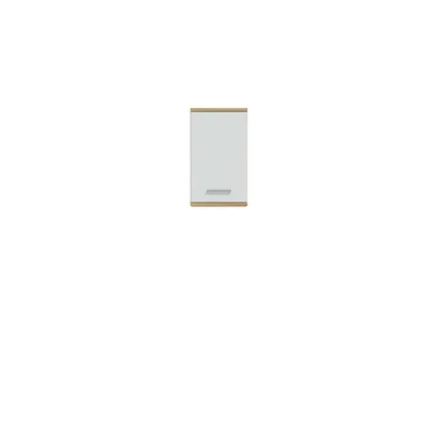 Produktbild von Forte VERIS Hängeschrank 40, moderner Badezimmerschrank, 1-türig, Holzwerkstoff, Weiß mit Artisan Eiche Holzdekor, 40,2 cm breit x 68,8 cm hoch x 29 cm tief