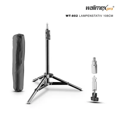 Obrázok produktu pre Walimex WT-802, 3 noha/nohy, Čierna, 108 cm, 590 g