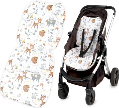 Produktbild von Sitzauflage Buggy Einlage Kinderwagen Zubehör - Sitzunterlage Auto Kindersitz Sitzpolster für Babyschale Fahrradanhänger Baby Sitzauflagen und Unterlage 75x35 cm