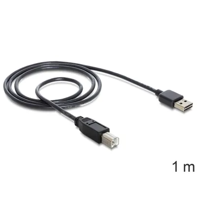 Produktbild von Delock EASY-USB - USB-Kabel - USB Typ B (M) zu USB (M) - 1 m - Schwarz
