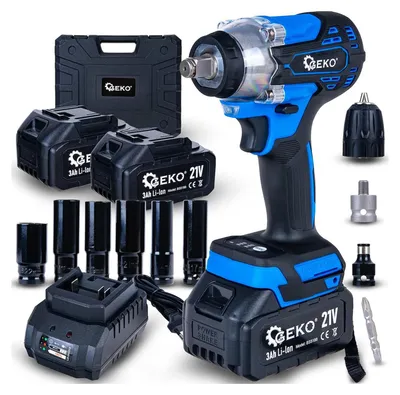 Obrázok produktu pre Akumulátorový rázový uťahovák 1/2'', 21V, 3Ah, 350Nm, Geko