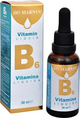 Produktbild von MARNYS® Flüssiges Vitamin B6 30 ml – Schnelle Absorption für Energie und Gesundheit des Nervensystems