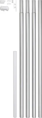 Produktbild von Alberts Fahnenmast zylindrische Form zum Einbetonieren Aluminium, blank Rohr-Ø 50 mm Gesamthöhe 620 cm