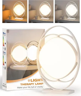 Produktbild von Ovale Phototherapielampe, kein UV, 10000 Lux,3Farbtemperaturmodi, stufenlos dimmbar, timerbar, Memory-Funktion, Happy Light, geeignet für Büro/Zuhause