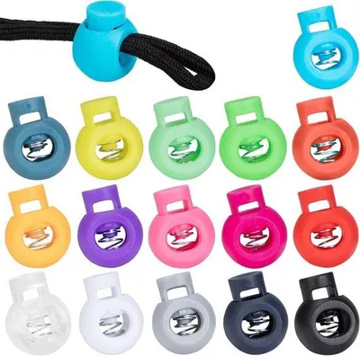 Produktbild von Koordstoppers - Set van 80 - Veersnoersloten für Kleidung und Rucksack - 16 Farben