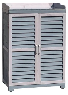 Produktbild von Kompakter Gartenschrank ausem Holz – Für Balkon & Terrasse
