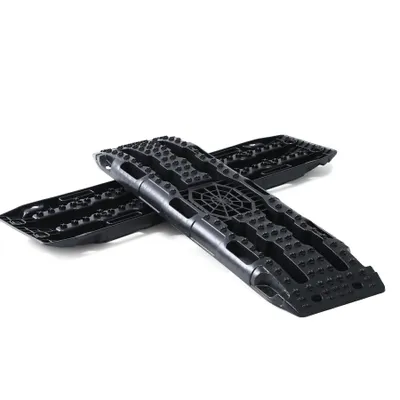 Image de Plaques de désensablement voiture 2 pièces, planches de traction 3000 kg pour SUV, aide à la traction pneus neige, boue et sable, plaques de franchiss