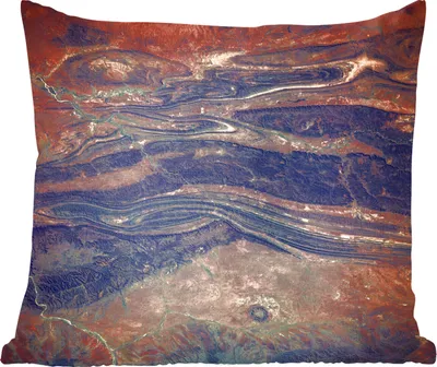 Produktbild von MuchoWow® Zierkissen Sofakissen Wohnzimmer Dekokissen 60x60 cm Satellitenbild der australischen Landschaft - Sitzfläche - Foto Polster