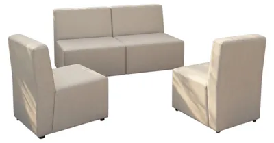 Produktbild von Garten Lounge Set GOLD – Outdoor Möbel Set mit Sofa, Sesseln, UV-beständig und wasserabweisend