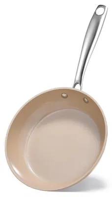 Image de Poêle antiadhésive en aluminium, revêtement céramique, 20 cm, couleur kaki, compatible four et induction
