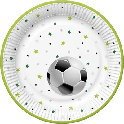 Obrázek produktu pro Talíř FOOTBALL narozeninová oslava 18cm 8ks.