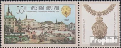 Produktbild von Briefmarken Österreich 2006 Mi 2627Zf mit Zierfeld (kompl.Ausg.) gestempelt Lemberg