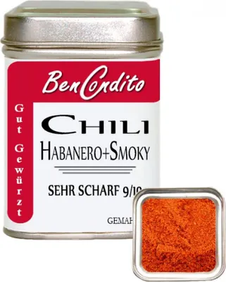 Produktbild von Habanero Smoky Chilis 80 Gr.Dose