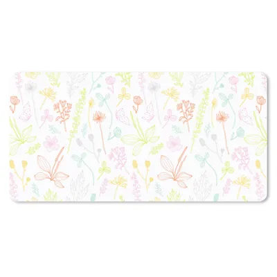 Produktbild von MuchoWow® Schreibtischunterlage Pflanzen - Muster - Garten - Kontur - Pastell 80x40 cm - XXL Mauspad - Gaming Mauspad