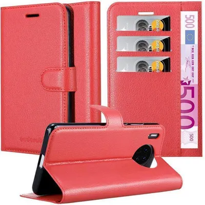 Obrázek produktu pro Cadorabo Case for Huawei MATE 30 Protective Case in Red Pouzdro na mobilní telefon s magnetickým zavíráním