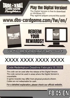 Produktbild von Dragon Ball Super Online Code Card