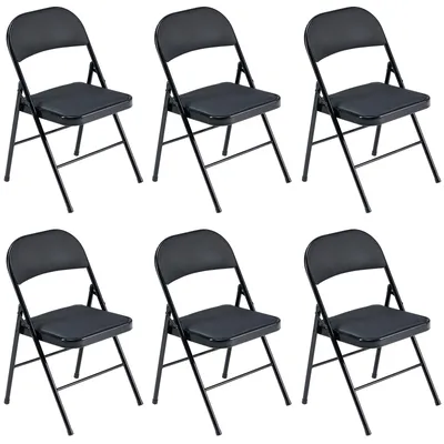 Produktbild von FCH PolyurethanKlappstuhl 6er Set - stabiles Klappstuhl , der - bis 150 kg belastbar - Schwarz