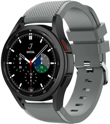 Produktbild von Strap-it Samsung Galaxy Watch 4 Classic 46mm Silikonarmband (Grau)