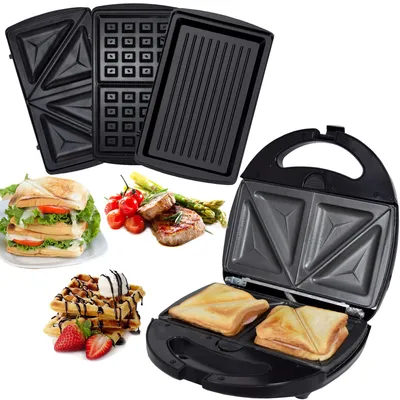 Productafbeelding van Syntrox Masto 3-in-1 sandwichmaker, wafelijzer en contactgrill, 1300 W