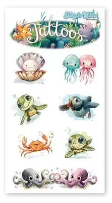Produktbild von Lutz Mauder TapirElla Temporäre Haut-Tattoos für Kinder Wassertiere 56 x 105 mm