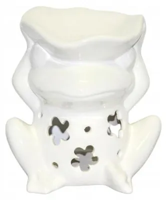 Produktbild von Dakls Keramik Duftlampe Weißer Frosch für Öl & Wachs