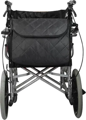 Image de Sac à dos pour personnes en fauteuil roulant, sac imperméable pour fauteuil roulant, sac à bandoulière, à porter sur le dos, unie (noir).