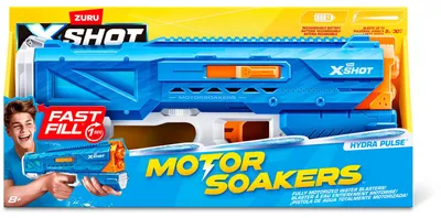 Immagine prodotto di Motorized water gun - ZURU - X-SHOT Hydra Pulse - Quick filling - Rechargeable battery - 9 m range - 650 ml tank
