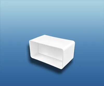 Produktbild von Flachkanalverbinder mit Rückstauklappe : 100 (110x55) System: 100 (110x55)