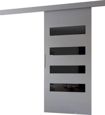Produktbild von Minio, Schiebetür "CLEAN F", Zimmertür, 76 cm, Graue / Schwarze Farbe
