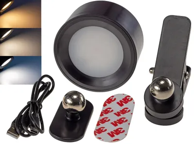 Produktbild von LED Akku Clip-Leuchte CT-AKL3 Dimmbar CCT 3000k-6000k schwarz