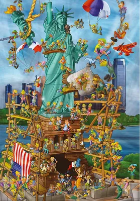 Obrázok produktu pre D-Toys Puzzle Cartoon Collection New York 1000 dielikov puzzle