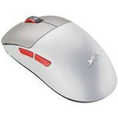 Zdjęcie produktu dla CHERRY XTRFY M8 Wireless, Po prawej stronie, Optyczny, RF Wireless + USB Type-C, 26000 DPI, Beżowy, Czerwony