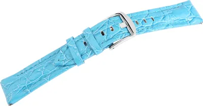 Produktbild von Echtleder-Uhrenarmband, hellblau, 20 mm / 22 mm