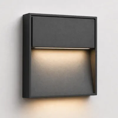 Produktbild von SSC-LUXon ELEVA Treppenspots eckig anthrazit - Stufenlicht aus Aluminium IP54 neutralweiß - Treppenbeleuchtung Wandlicht für Hauseingang
