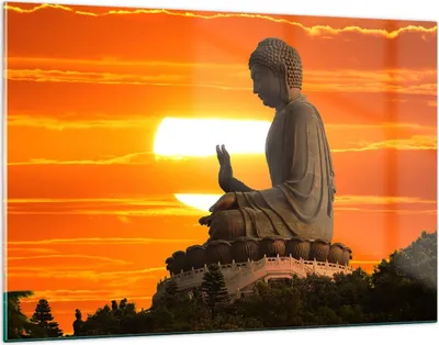 Produktbild von Bilder auf glas - tempel buddha - 120x80cm - Glasbilder - Wandbilder - Kunstdruck - zum Aufhängen bereit - Wanddekoration aus Glas - Glas Bilder - Wandbild auf Glas - Einteilig - GAA120x80-3532