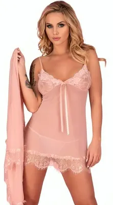 Produktbild von Livco Corsetti Fashion - Hyeona 1710 Babydoll + Thong Rose L
