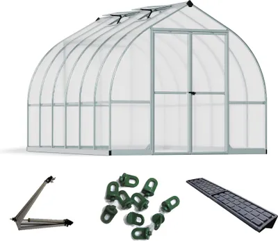 Image de Palram - Canopia Aluminium Serre Bella 812 Sparset Argent 367x244x219 cm