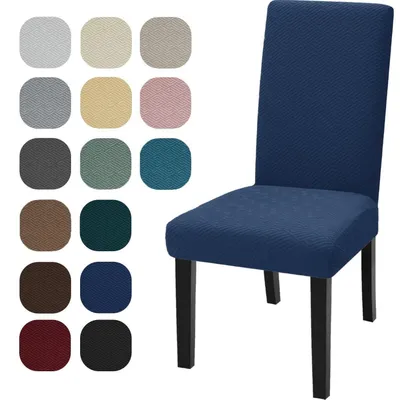 Obrázek produktu pro Sada 6 potahů na židle, elastické, tmavě modré, polyester/Elastan, univerzální, lze prát