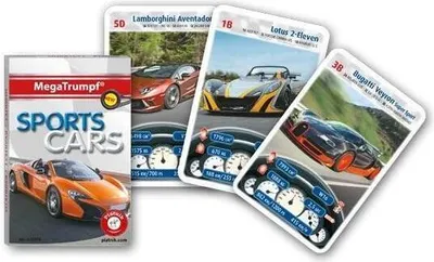 Produktbild von Quartett Sports Cars – Kartenspiel für Kinder und Technikfans