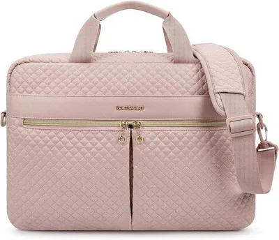 Productafbeelding van Famanu Laptophoes 15,6 inch - Grote computertas voor kantoor en reizen - Roze