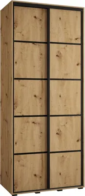 Produktbild von MEBLE KRYSPOL Davos 4 Schrank, zwei Türen - 235,2x110x60 cm - Artisan  Artisan Schwarz
